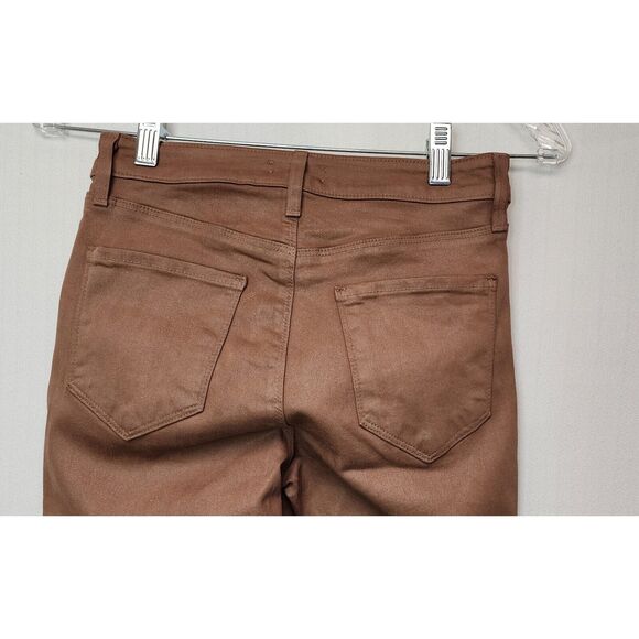L’Agence Margot High Rise Coated Skinny Ankle Jeans Java Coated Size 25 /XXS - Picture 6 of 7